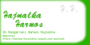 hajnalka harmos business card